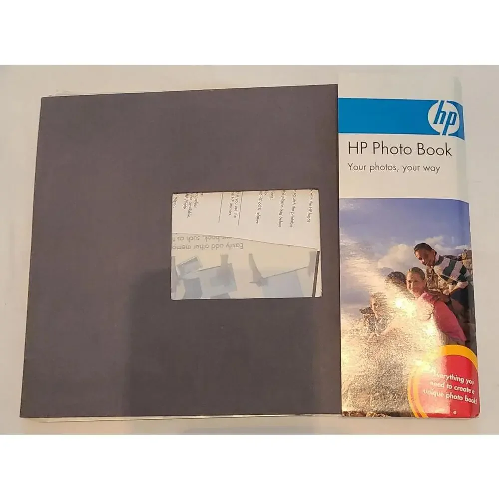 HP Hardcover Grey Photo Book With Photo Paper Hewlett-Packard Gift No Software